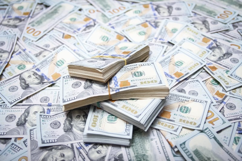 pile of $100 bills